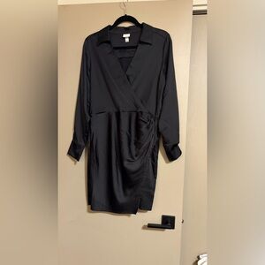 Elegant Black Wrap Dress